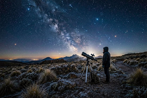 Altiplanos do Equador favorecem observação astronômica sob céu estrelado nos Andes